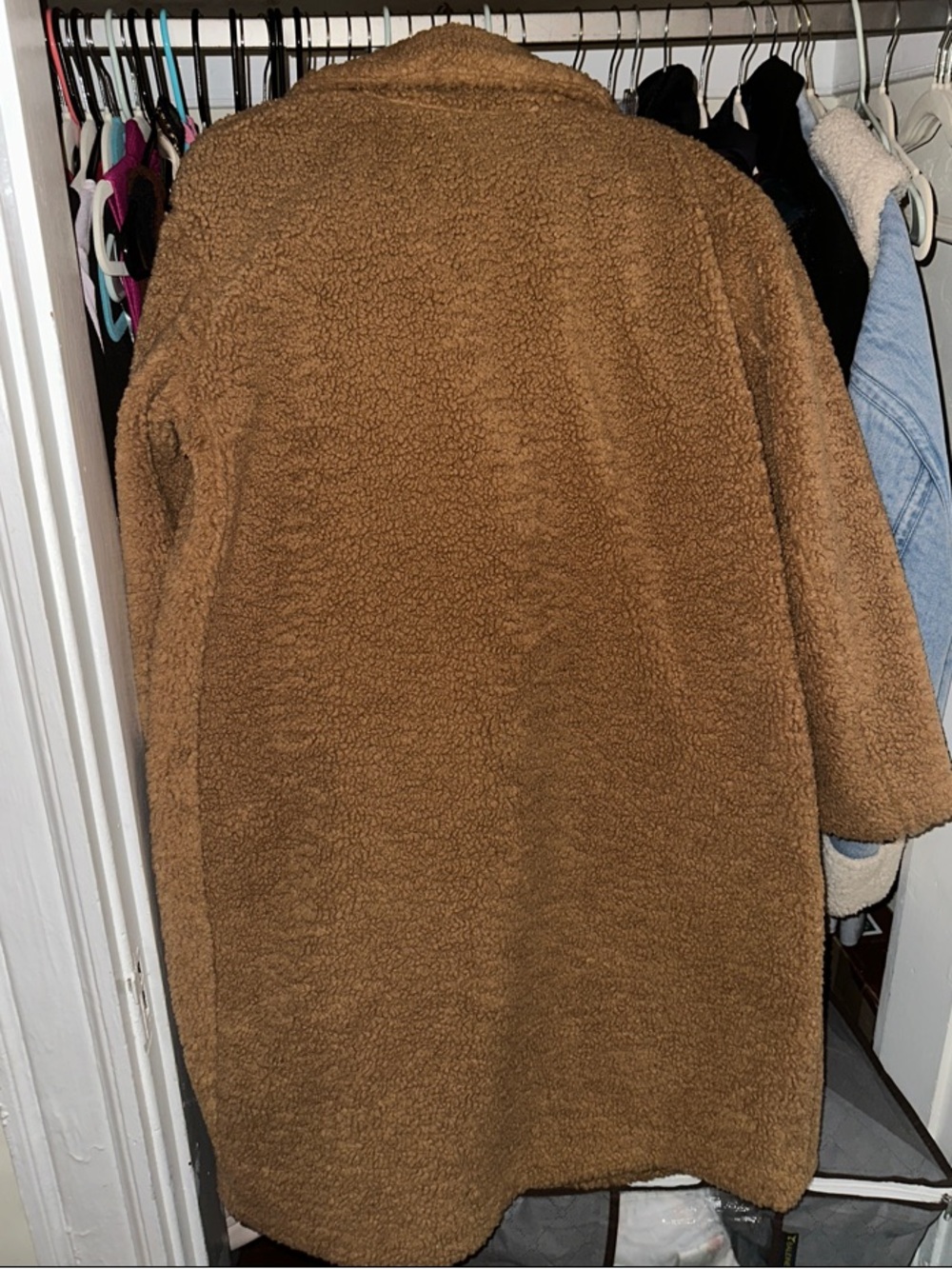 Uniqlo Chestnut Teddy Longline Coat - Warm Brown - Picture 3 of 5